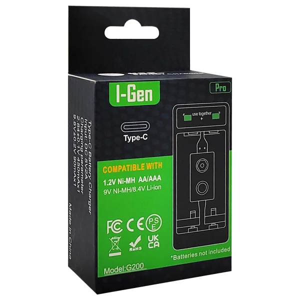 I-Gen G200 2'li Aa-Aaa-9v Ni-Mh Pil Şarj Aleti - Görsel 5