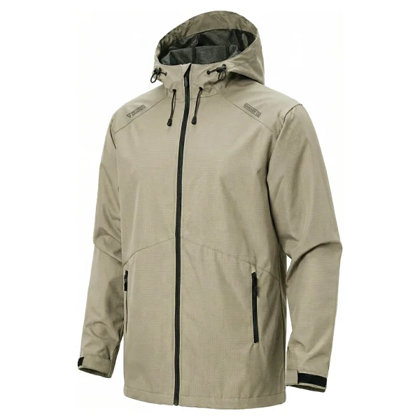 Ghassy Co. Erkek Rüzgarlık/Yağmurluk Outdoor Omuz Detaylı Mevsimlik Spor Ceket - Taş - Görsel 2