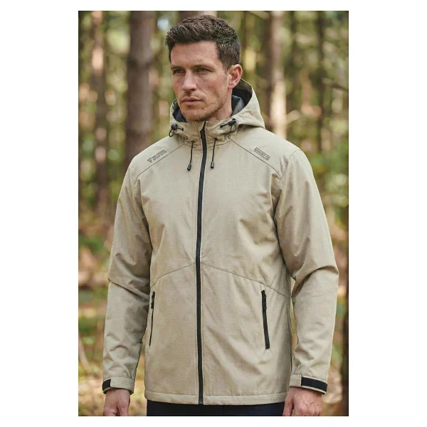 Ghassy Co. Erkek Rüzgarlık/Yağmurluk Outdoor Omuz Detaylı Mevsimlik Spor Ceket - Taş - Görsel 3
