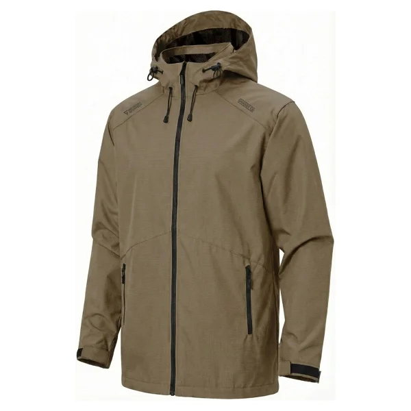Ghassy Co. Erkek Bej Rüzgarlık/Yağmurluk Outdoor Omuz Detaylı Mevsimlik Spor Ceket - Görsel 6