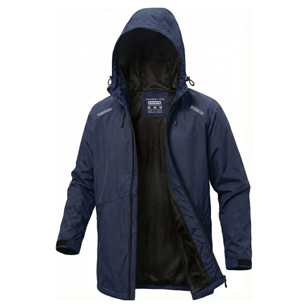 Ghassy Co. Erkek Rüzgarlık/Yağmurluk Outdoor Omuz Detaylı Mevsimlik Spor Ceket - Taş - Görsel 9