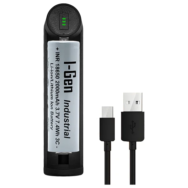 I-Gen G101 Pil Şarj Aleti + 18650 3.7v 2000 mAh Li-İon Şarjlı Pil - Görsel 8