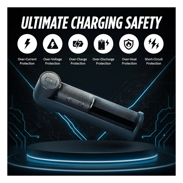 I-Gen G101 Pil Şarj Aleti + 18650 3.7v 2000 mAh Li-İon Şarjlı Pil - Görsel 6