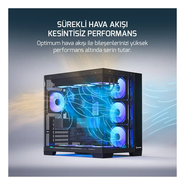 Gamepower Warcry Pulse 4x12cm Argb Fan Temperli Cam Atx 650w 80+ Bronze Gaming Kasa - Görsel 4