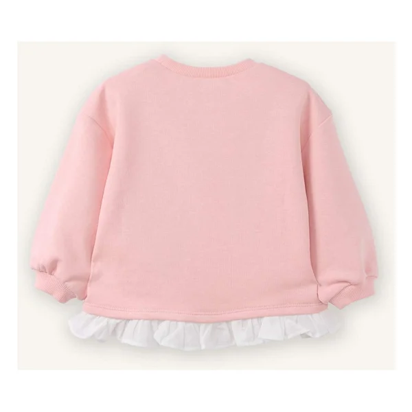 Defacto Fırfır Detaylı Çiçekli Sweatshırt Kız Bebek G8046a526sp - Pembe-Pn636 - 5 - 6 Yaş - Görsel 4