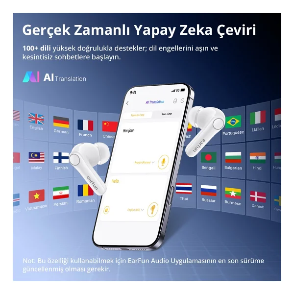 Earfun Air Pro 4 Plus TWS Beyaz Kulak İçi Bluetooth Kulaklık - Görsel 3