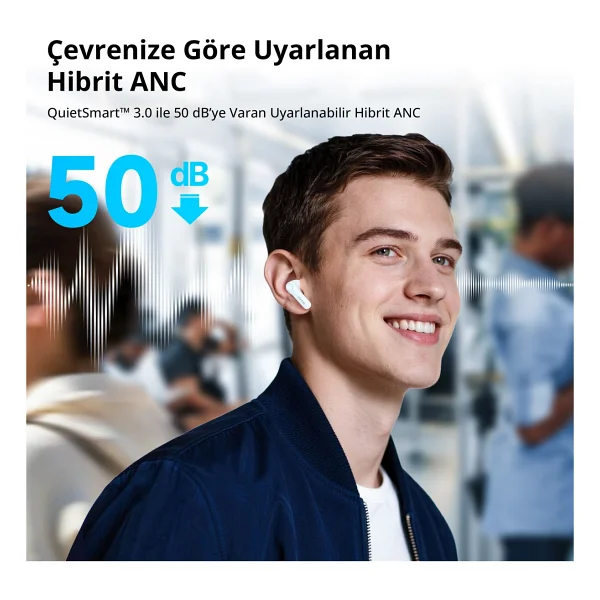 Earfun Air Pro 4 Plus TWS Beyaz Kulak İçi Bluetooth Kulaklık - Görsel 5
