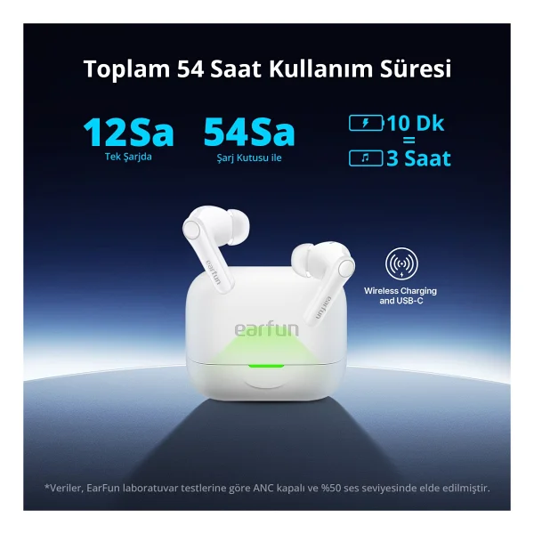 Earfun Air Pro 4 Plus TWS Beyaz Kulak İçi Bluetooth Kulaklık - Görsel 6