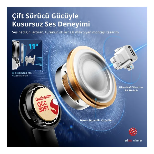 Earfun Air Pro 4 Plus TWS Siyah Kulak İçi Bluetooth Kulaklık - Görsel 2
