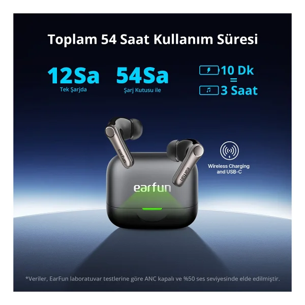 Earfun Air Pro 4 Plus TWS Siyah Kulak İçi Bluetooth Kulaklık - Görsel 6