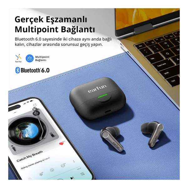 Earfun Air Pro 4 Plus TWS Siyah Kulak İçi Bluetooth Kulaklık - Görsel 8