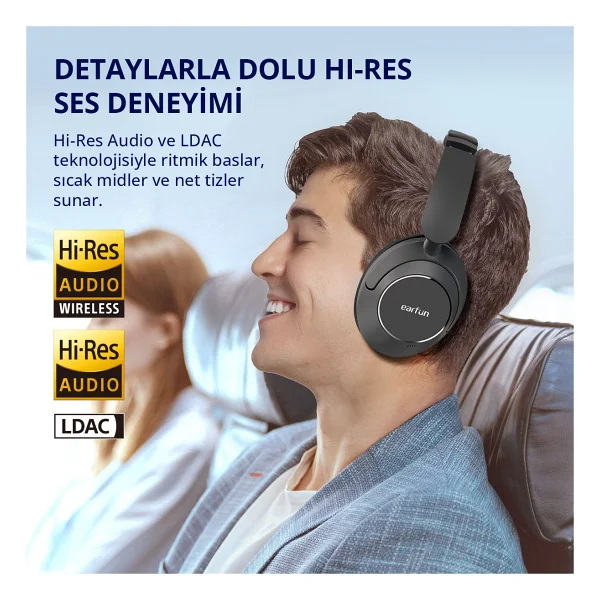 Earfun Wave Pro ANC Kulak Üstü Bluetooth Kulaklık - Görsel 4