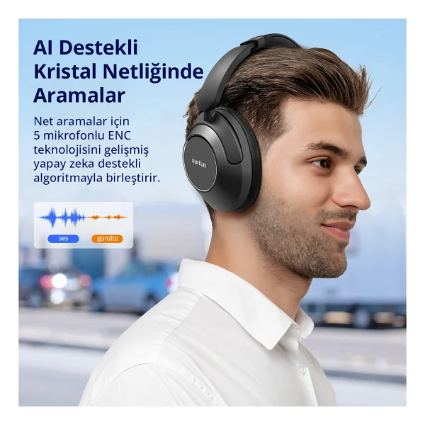 Earfun Wave Pro ANC Kulak Üstü Bluetooth Kulaklık - Görsel 6