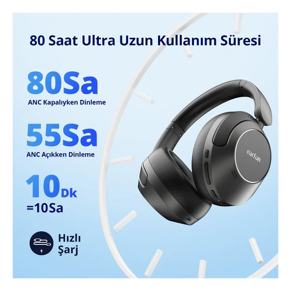 Earfun Wave Pro ANC Kulak Üstü Bluetooth Kulaklık - Görsel 7