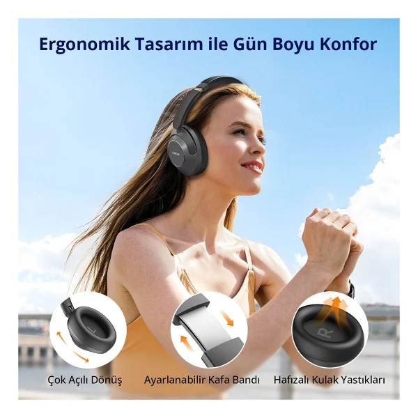 Earfun Wave Pro ANC Kulak Üstü Bluetooth Kulaklık - Görsel 8