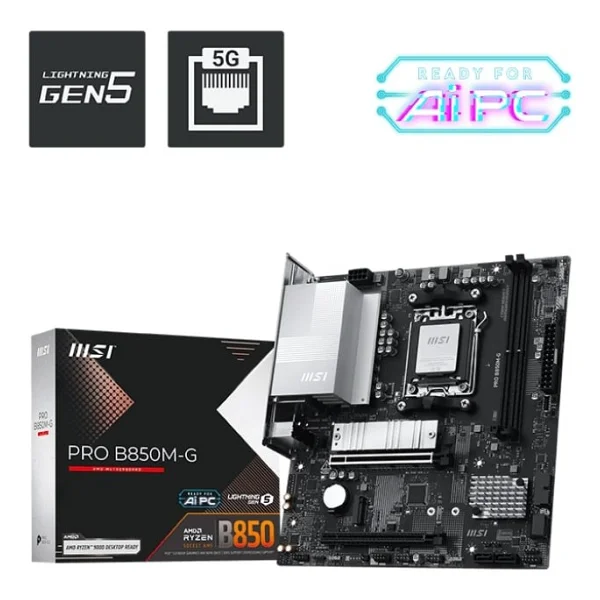 Msı Pro B850m-G AMD Am5 DDR5 Micro Atx Anakart - Görsel 6