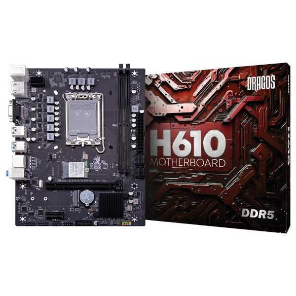 Dragos Pro H610d-5 M.2 Sata DDR5 6000mhz USB 3.2 Hdmi Dp Vga Ses G.Lan 1700p Anakart - Görsel 6
