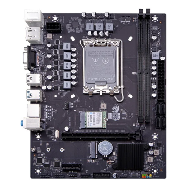 Dragos Pro H610d-5 M.2 Sata DDR5 6000mhz USB 3.2 Hdmi Dp Vga Ses G.Lan 1700p Anakart - Görsel 2