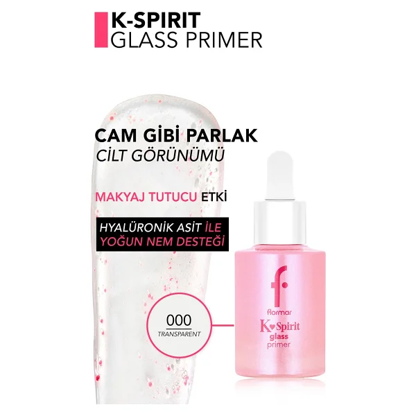 Flormar K-Spirit Işıltılı & Pürüzsüzleştirici Cam Cilt Etkili Besleyici Makyaj Bazı - - Görsel 2