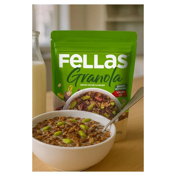 Fellas Granola - Antep Fıstığı & Kakao (200 G) - 3'lü Paket - 600 Gr - Görsel 5