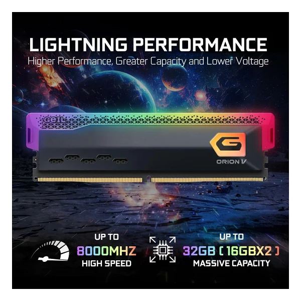Geil Orion V RGB AMD 16 GB 6000 MHz Cl38 Gavsg516gb6000c38csc DDR5 RAM - Görsel 2