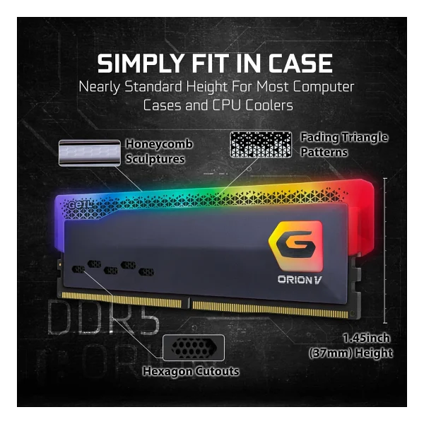Geil Orion V RGB AMD 16 GB 6000 MHz Cl38 Gavsg516gb6000c38csc DDR5 RAM - Görsel 6