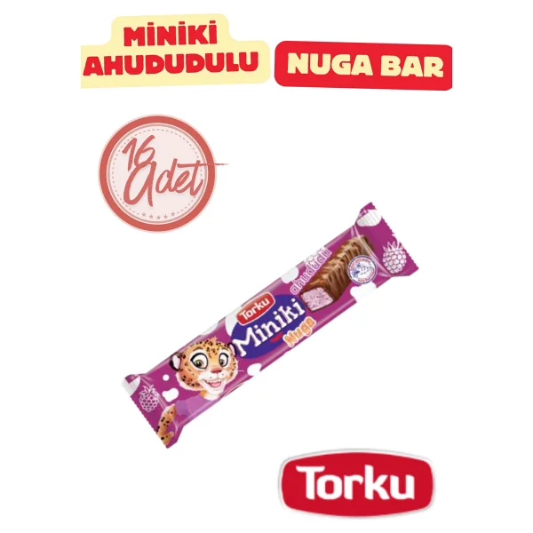 Torku Miniki Ahududulu Nuga Bar 25 G X 16 Adet - Görsel 2