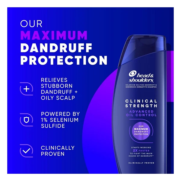Head & Shoulders Clinical Strength Yağ Kontrol 400 Ml Kepek Şampuanı - Görsel 2