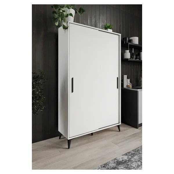 Afilli Lisa Sürgülü Çok Amaçlı Kiler Dolabı Beyaz Mdf 6 Raflı 180 Cm Yükseklik 116 Cm Genişlik - Görsel 7