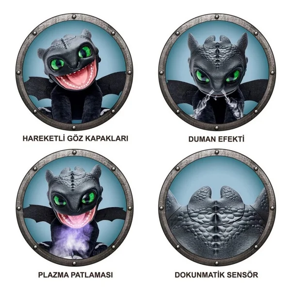 Wow Stuff Dreamworks Dragons Dişsiz Real Fx 30 Cm Elektronik Kukla - Görsel 2