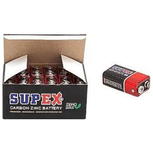 Supex 6f22 9v Çinko Karbon Pil 12'li Paket - Görsel 3