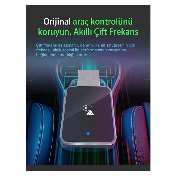 S-Link Sl-Car01 2in1 Kablosuz Carplay Adaptör - Görsel 4