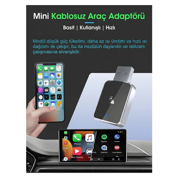 S-Link Sl-Car01 2in1 Kablosuz Carplay Adaptör - Görsel 5