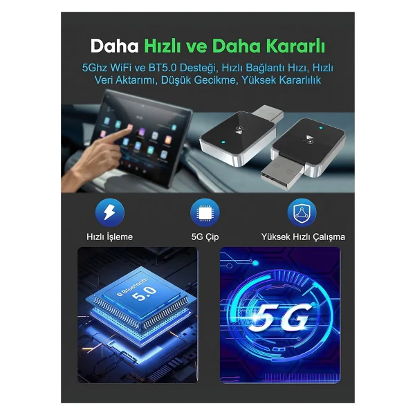 S-Link Sl-Car01 2in1 Kablosuz Carplay Adaptör - Görsel 9