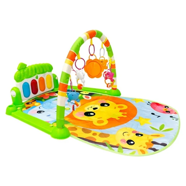 Hak-İş Oyuncak Piyanolu Orman Desenli Bebek Oyun Halısı - 0+ Ay, Hayvan Figürlü Işıklı Ve Müzikli Gelişim Matı - Turuncu - 76 X 60 X 45 Cm - Görsel 3