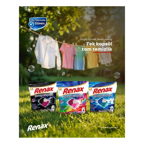 Renax Beyazlar İçin Kapsül Çamaşır Deterjanı 30'lu - Görsel 4