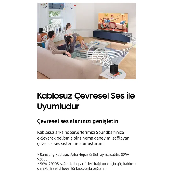 Samsung Dolby Audio / Dts Virtual:x Optik-usb-bluetooth Tv-telefon Bağlantı 300w Soundbar Ev Sinema Sistemi - Görsel 4