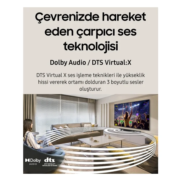 Samsung Dolby Audio / Dts Virtual:x Optik-usb-bluetooth Tv-telefon Bağlantı 300w Soundbar Ev Sinema Sistemi - Görsel 5
