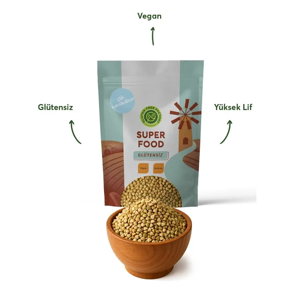 Glutensiz Fabrika Çiğ Karabuğday 1 Kg - Görsel 3