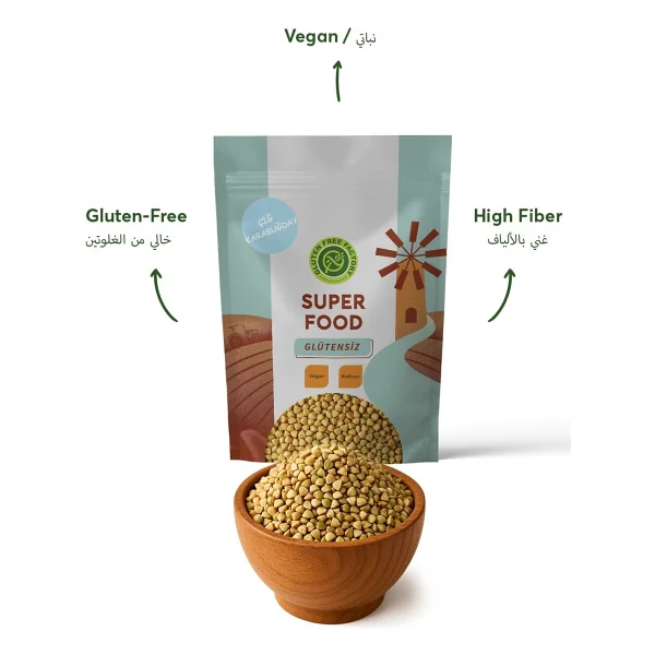 Glutensiz Fabrika Çiğ Karabuğday 1 Kg - Görsel 4