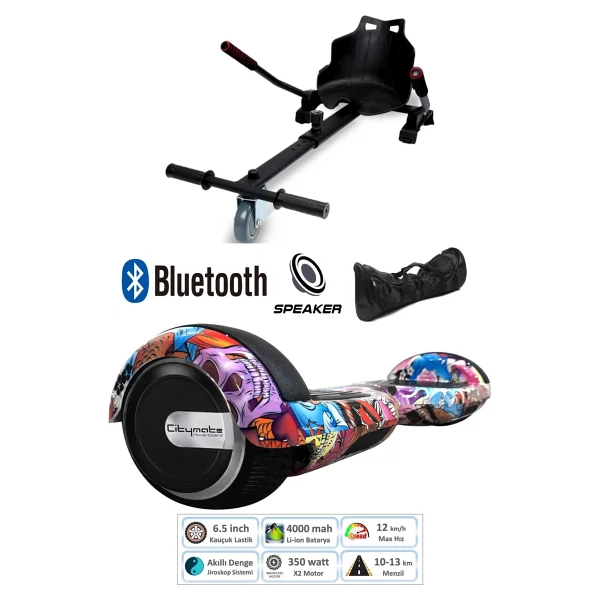 Citymate Çantalı Hoverkartlı Hoverboard - Görsel 6