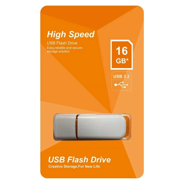 Elba 16gb Plastik Beyaz-Turuncu 3.2 USB Flash Bellek - Görsel 3