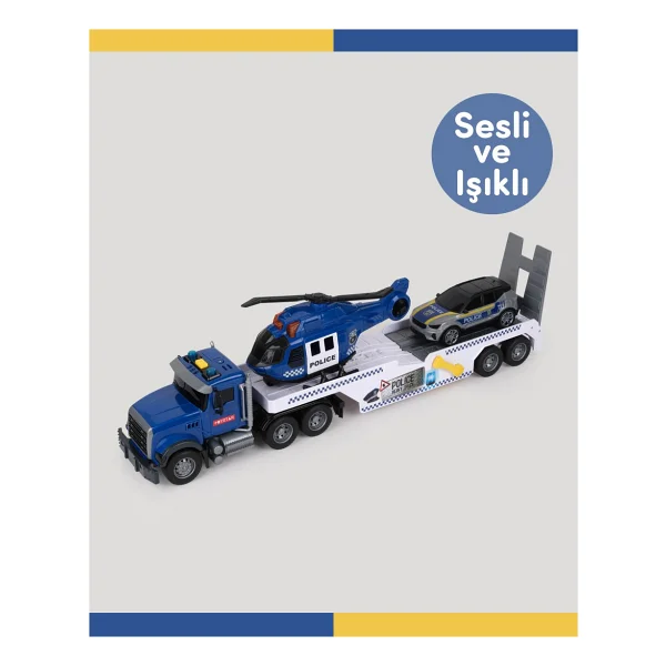 Let's Be Child Sesli Ve Işıklı Büyük Polis Tırı Lc-31312 - Görsel 9