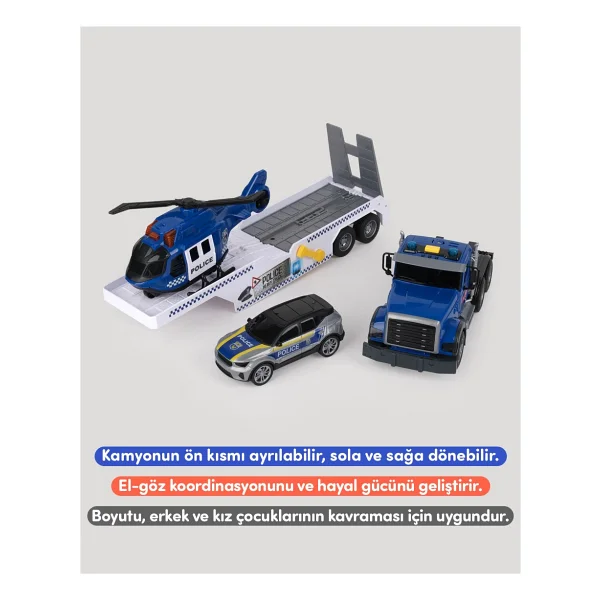 Let's Be Child Sesli Ve Işıklı Büyük Polis Tırı Lc-31312 - Görsel 2