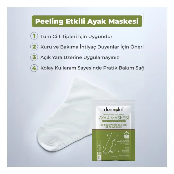 Dermokil Kenevir Yağlı Peeling Etkili Ayak Maskesi 35 Ml - Görsel 3