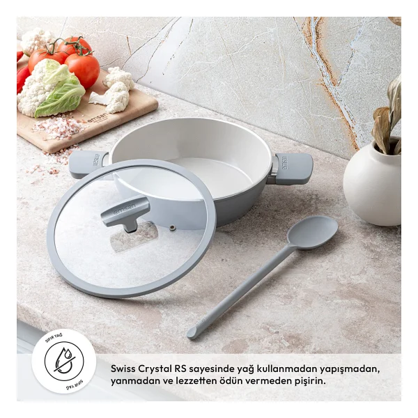 Emsan Swiss Crystal Rs 30 Cm Karnıyarık Tenceresi - Görsel 2