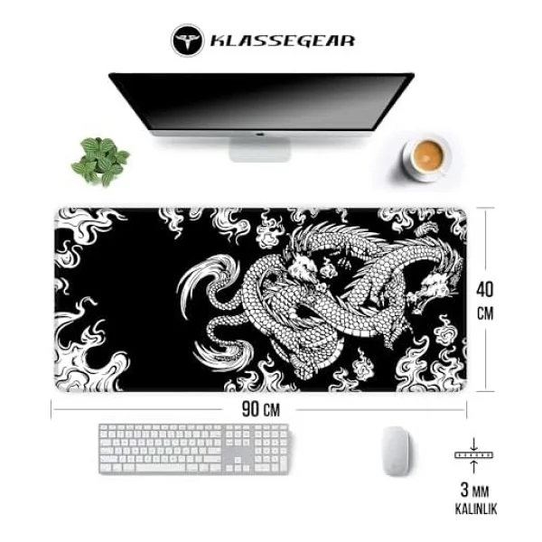 Klassegear Pro Dragon Knot XXL Mouse Pad - Görsel 4