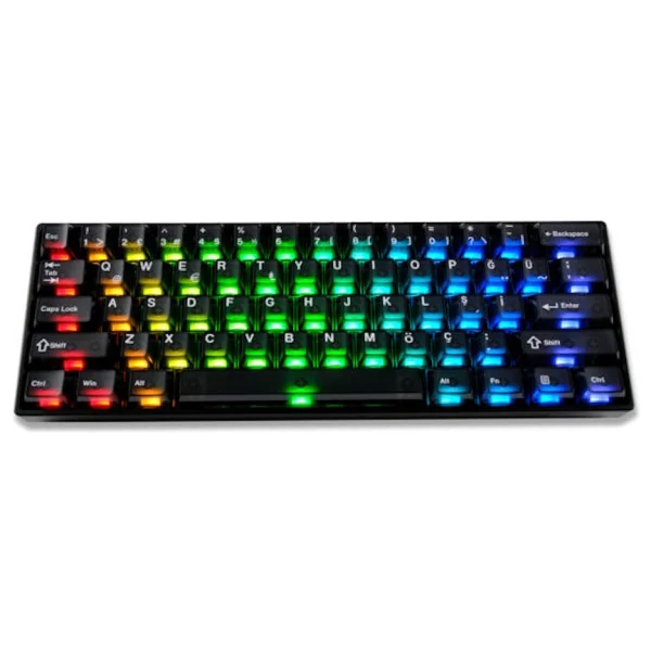 Akko Monsgeek Fun60 Max Siyah Argb %60 Tkl Glare Magnetic Switch Kablolu/Kablosuz Mekanik Oyuncu Klavyesi - Görsel 6