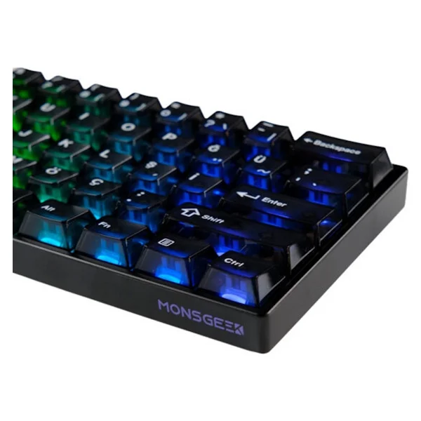 Akko Monsgeek Fun60 Max Siyah Argb %60 Tkl Glare Magnetic Switch Kablolu/Kablosuz Mekanik Oyuncu Klavyesi - Görsel 8