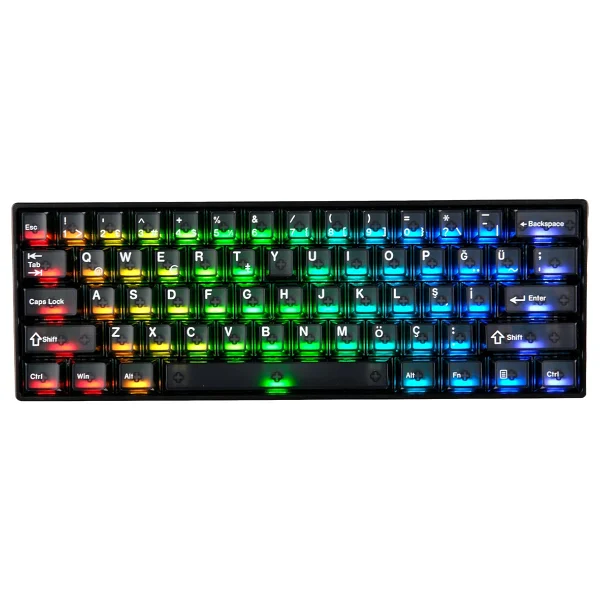 Akko Monsgeek Fun60 Pro Argb %60 Tkl Glare Magnetic Switch Kablolu/Kablosuz Mekanik Oyuncu Klavyesi - Görsel 6
